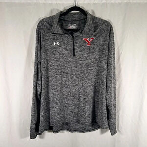 Under Armour Sweater Men's XL Grey 1/4 Zip Long Sleeve Mock Neck Loose Heatgear